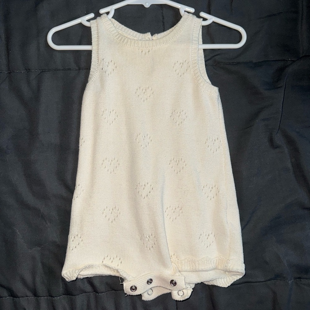 Marshalls Cream Knit Baby Romper